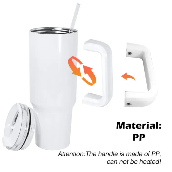 Sublimation Tumbler With Colored Handle 40oz